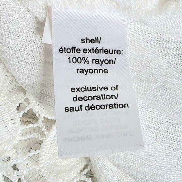 Maurices White Lace Trim Sleeveless Top XS - Picture 7 of 8